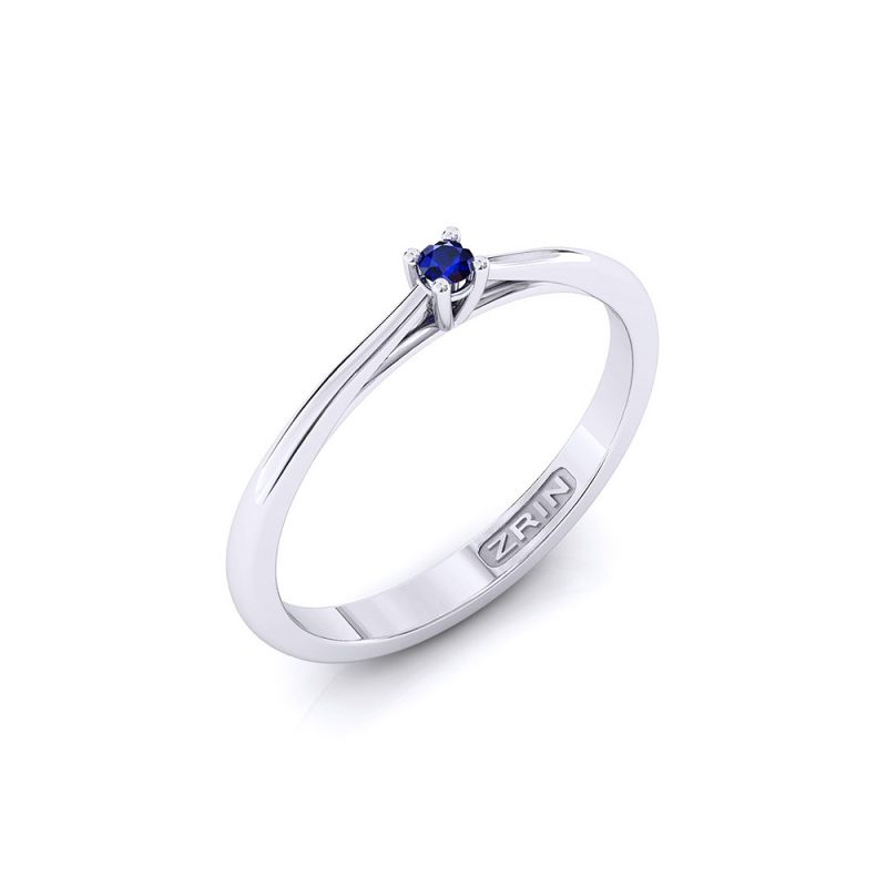 ZRIN engagement ring model 400-5, white gold