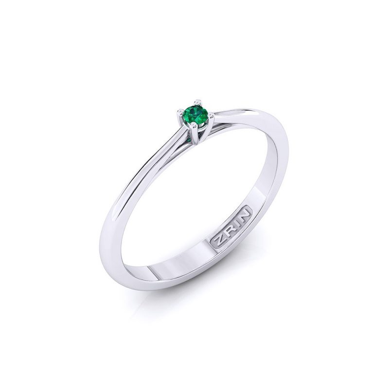 ZRIN engagement ring model 400-5, white gold