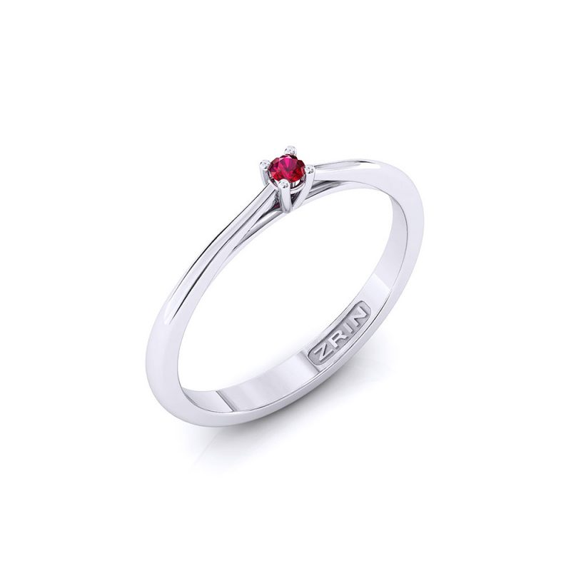ZRIN engagement ring model 400-5, white gold