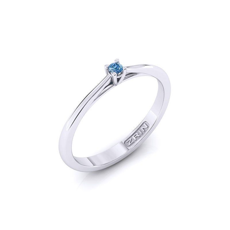 ZRIN engagement ring model 400-5, white gold