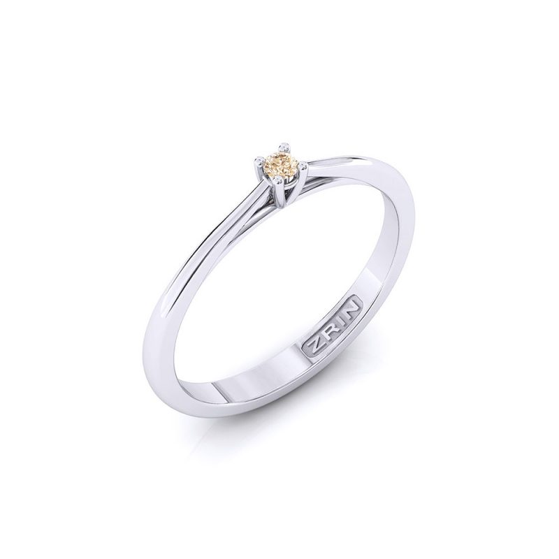 ZRIN engagement ring model 400-5, white gold