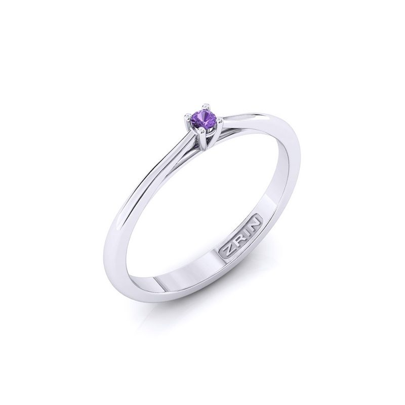 ZRIN engagement ring model 400-5, white gold