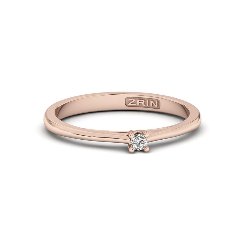 ZRIN engagement ring model 400-5, red gold