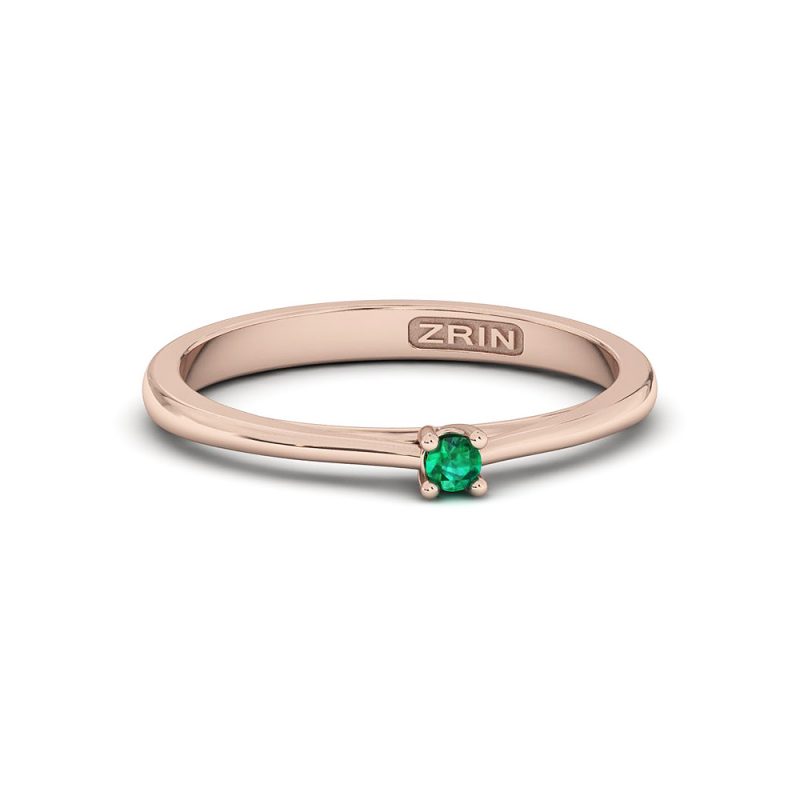 ZRIN engagement ring model 400-5, red gold