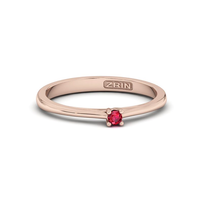 ZRIN engagement ring model 400-5, red gold