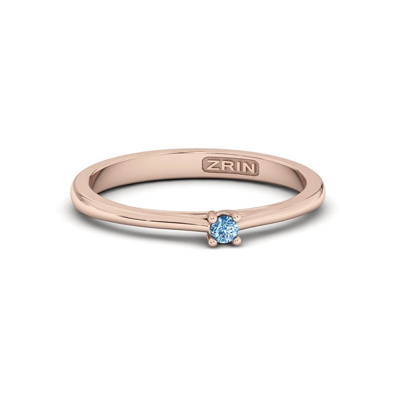 ZRIN engagement ring model 400-5, red gold