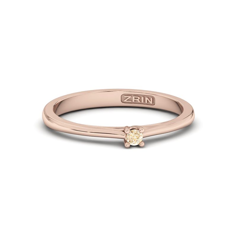 ZRIN engagement ring model 400-5, red gold
