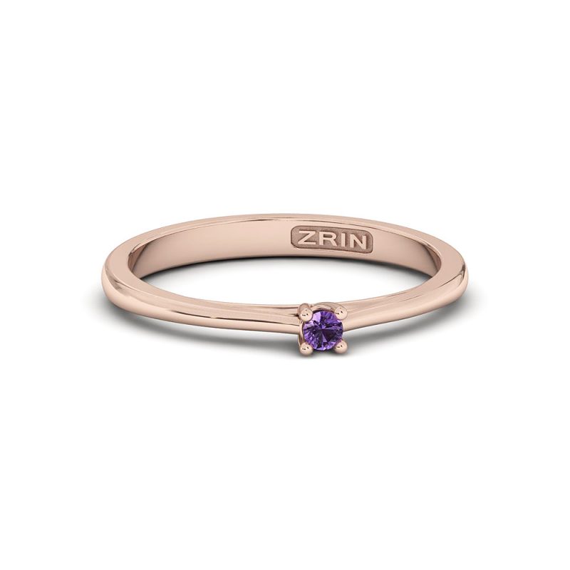 ZRIN engagement ring model 400-5, red gold