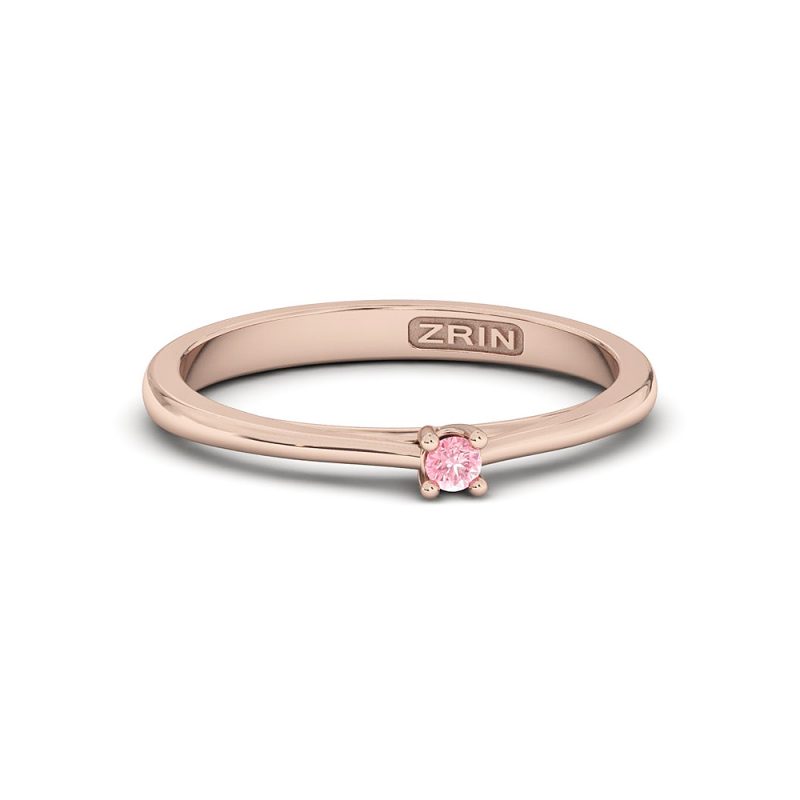 ZRIN engagement ring model 400-5, red gold