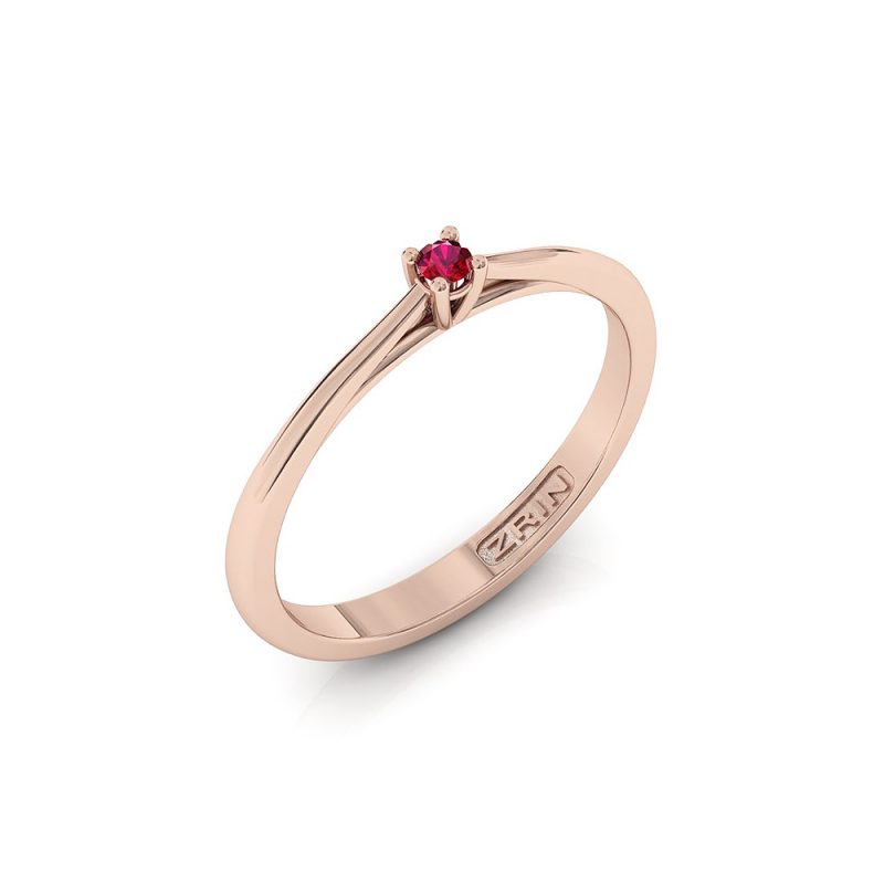 ZRIN engagement ring model 400-5, red gold