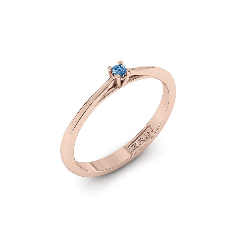 ZRIN engagement ring model 400-5, red gold