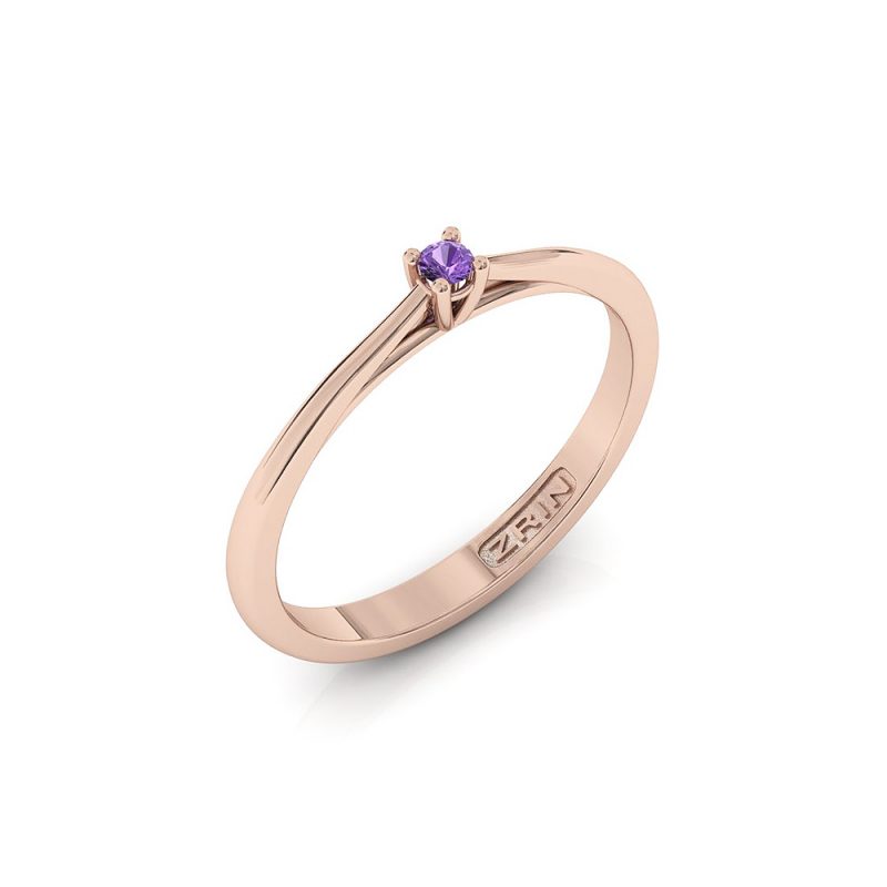 ZRIN engagement ring model 400-5, red gold