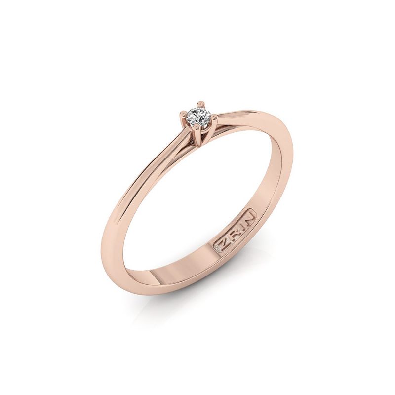 ZRIN engagement ring model 400-5, red gold
