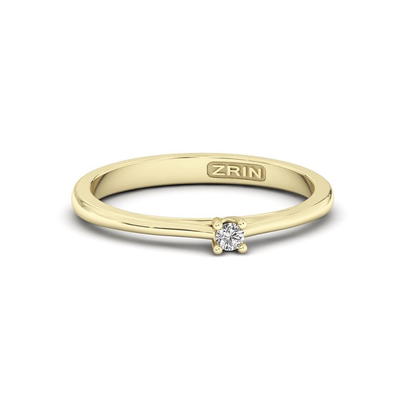 ZRIN engagement ring model 400-5, yellow gold