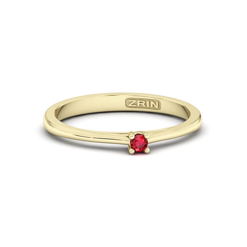 ZRIN engagement ring model 400-5, yellow gold