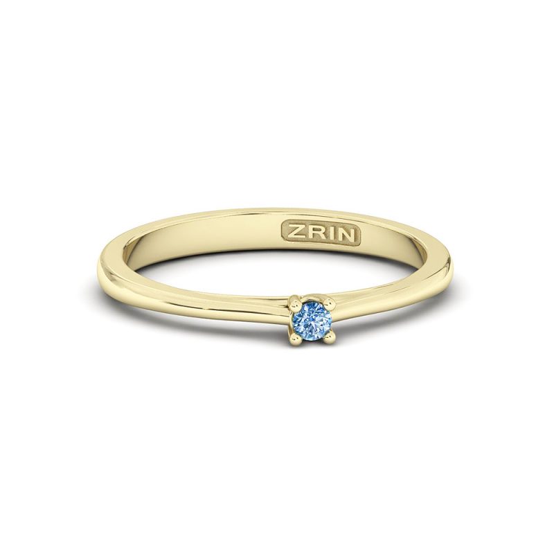 ZRIN engagement ring model 400-5, yellow gold