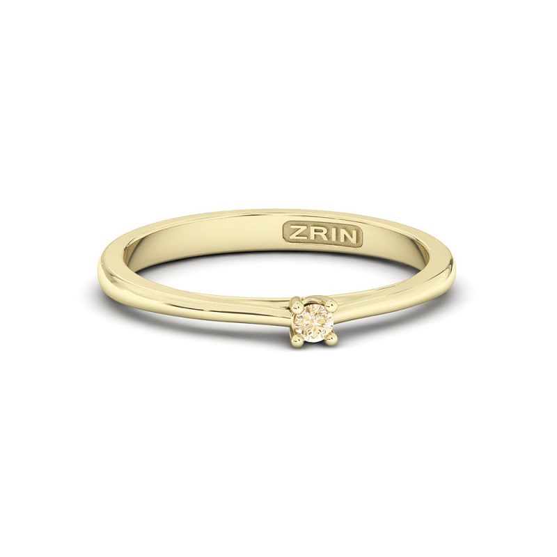 ZRIN engagement ring model 400-5, yellow gold