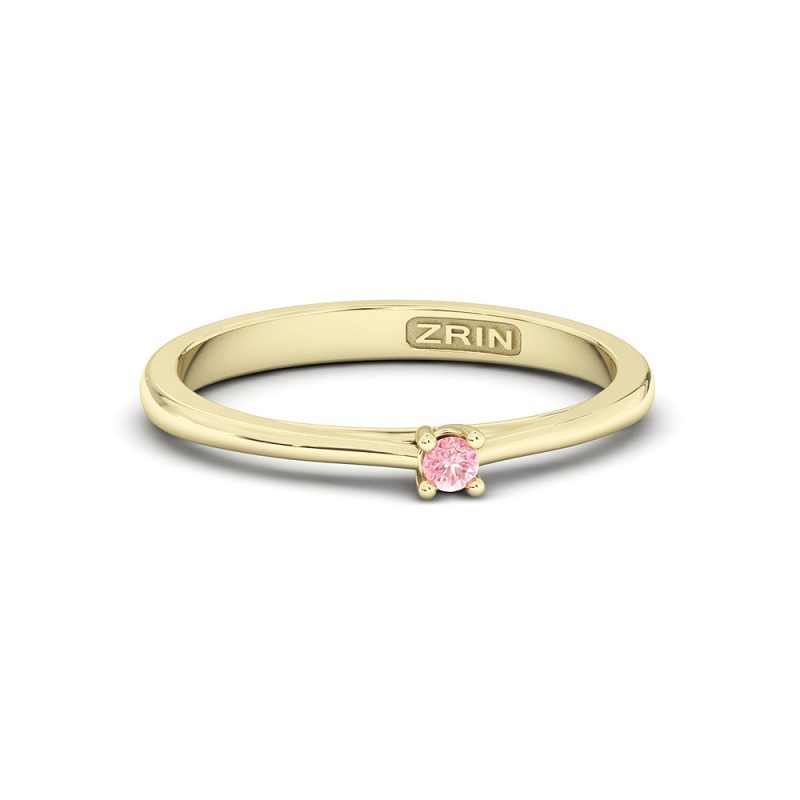 ZRIN engagement ring model 400-5, yellow gold