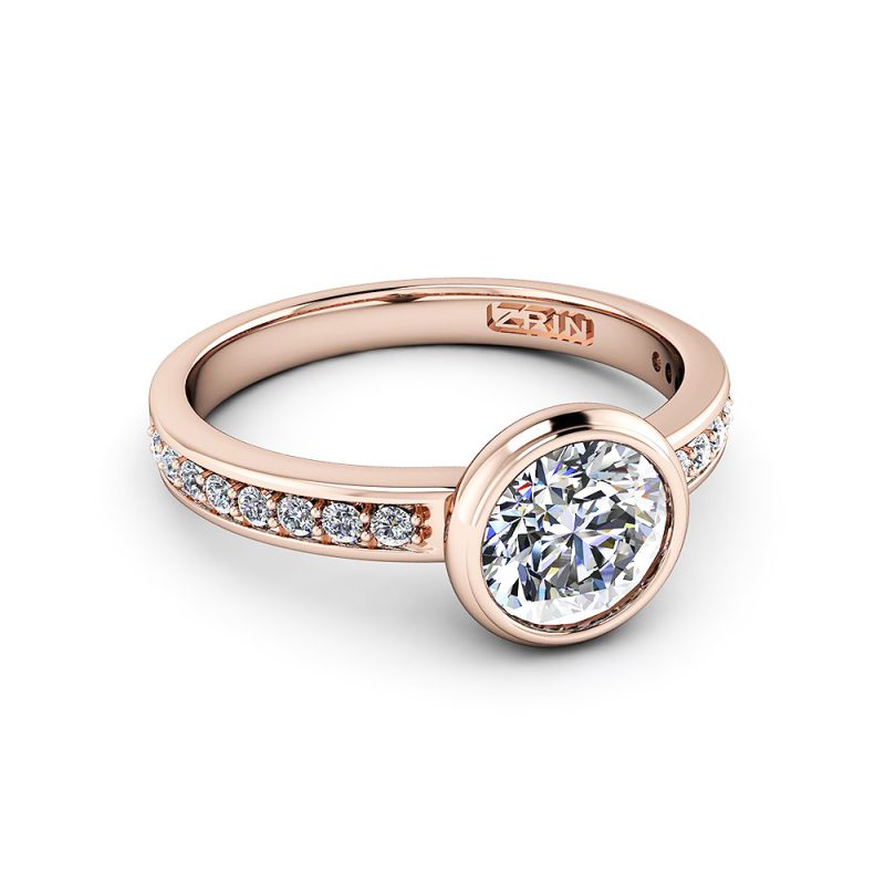 ZRIN engagement ring model 415A, red gold