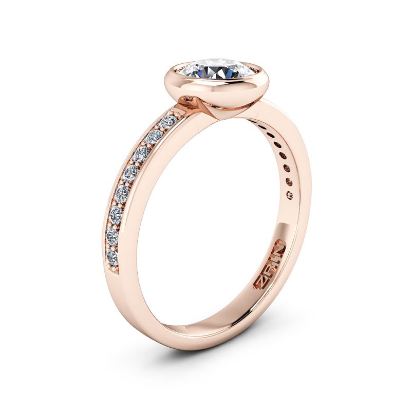 ZRIN engagement ring model 415A, red gold