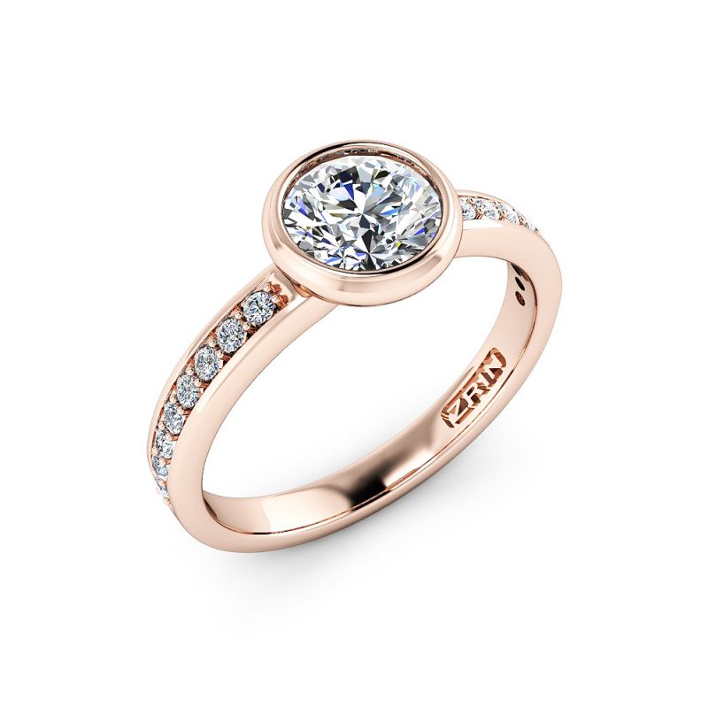 ZRIN engagement ring model 415A, red gold