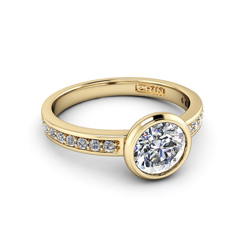 ZRIN engagement ring model 415A, yellow gold