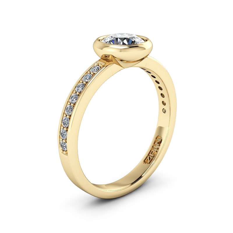 ZRIN engagement ring model 415A, yellow gold