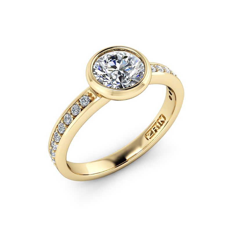 ZRIN engagement ring model 415A, yellow gold