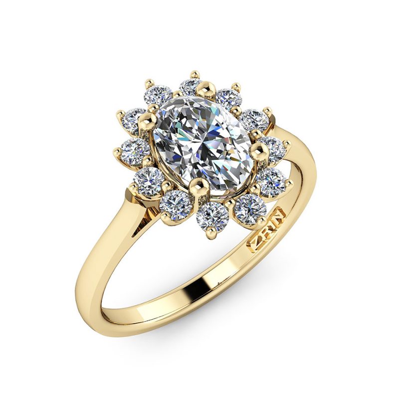 Verlobungsring ZRIN Modell 416 aus Gelbgold