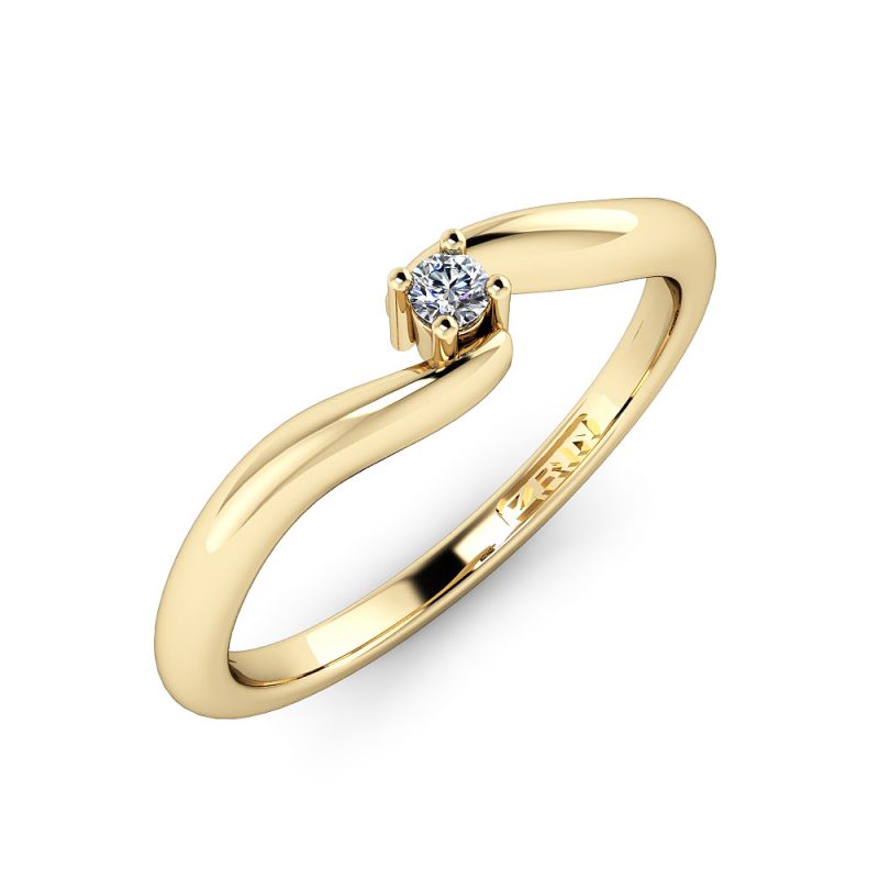 Verlobungsring ZRIN Modell 448 aus Gelbgold