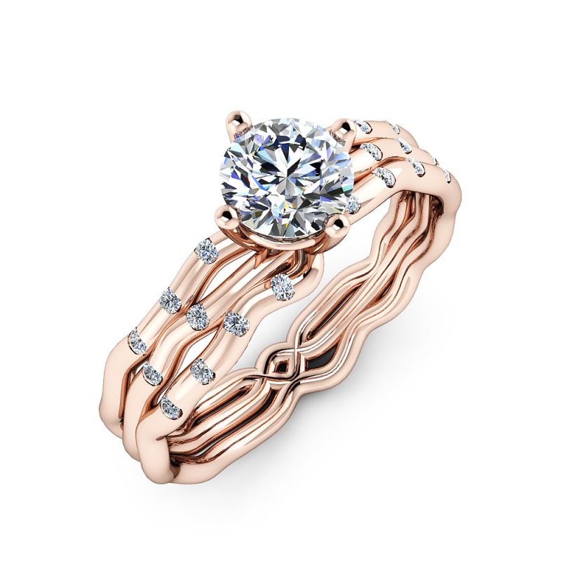 Zaručnički prsten ZRIN model 453 Crveno zlato
