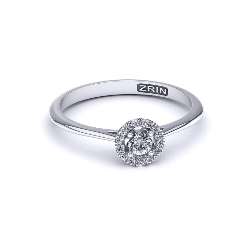 ZRIN engagement ring model 491, white gold