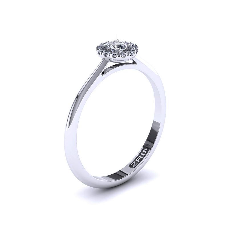 ZRIN engagement ring model 491, white gold