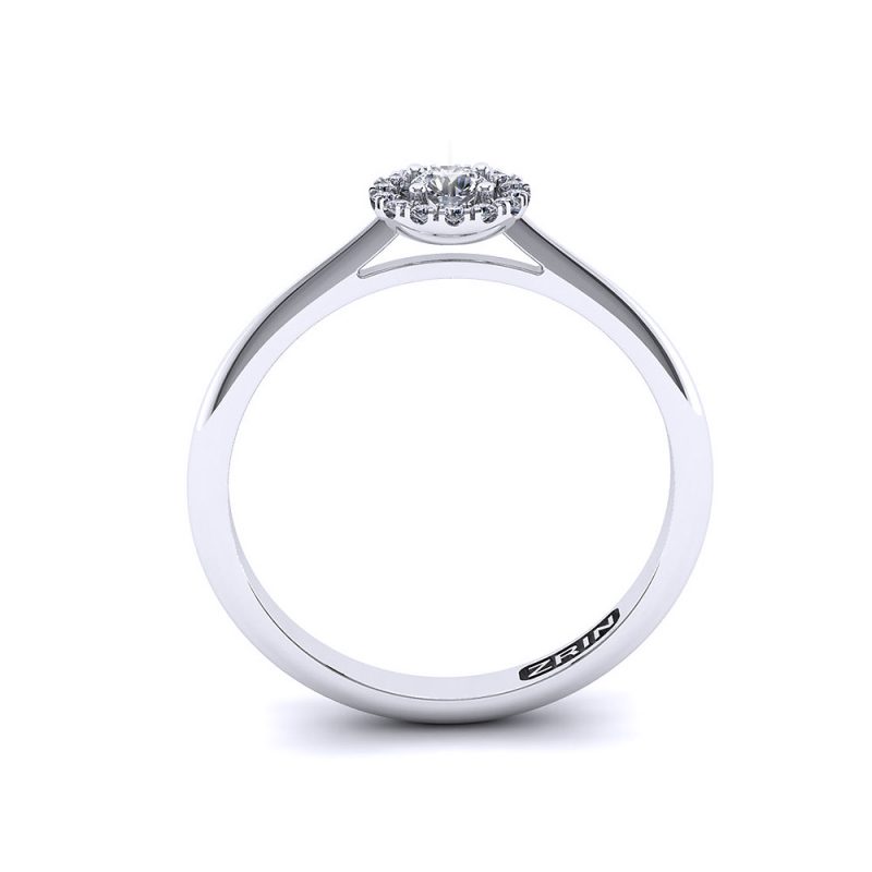 ZRIN engagement ring model 491, white gold