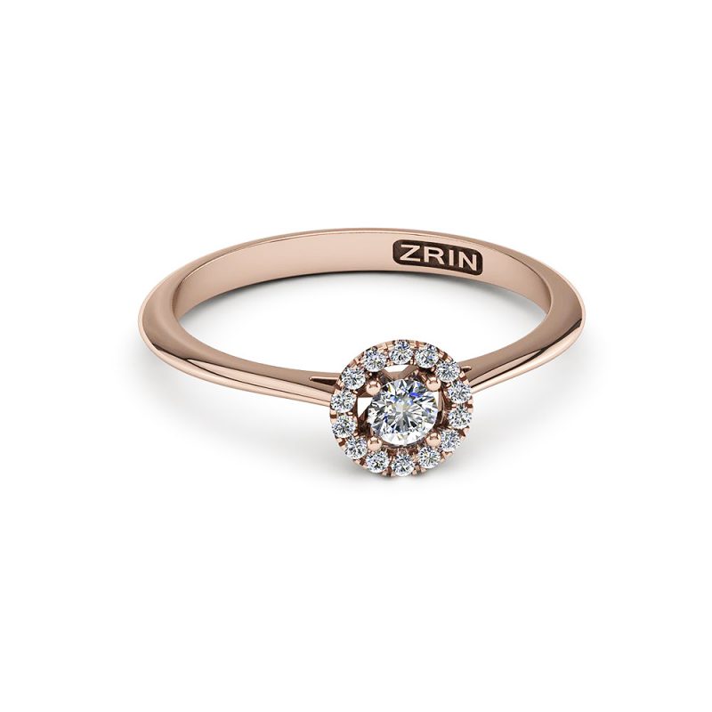 ZRIN engagement ring model 491, red gold