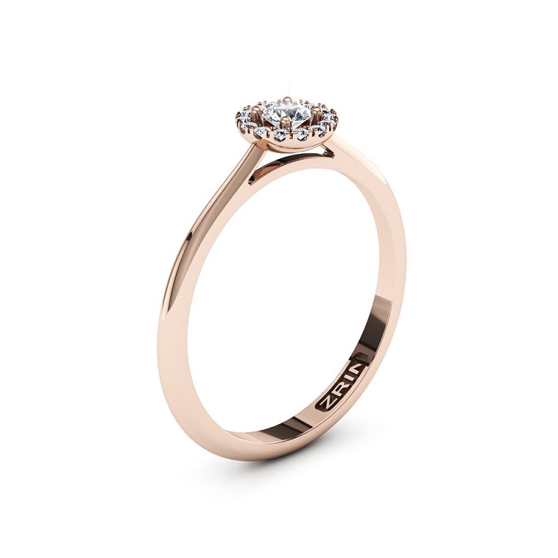 ZRIN engagement ring model 491, red gold
