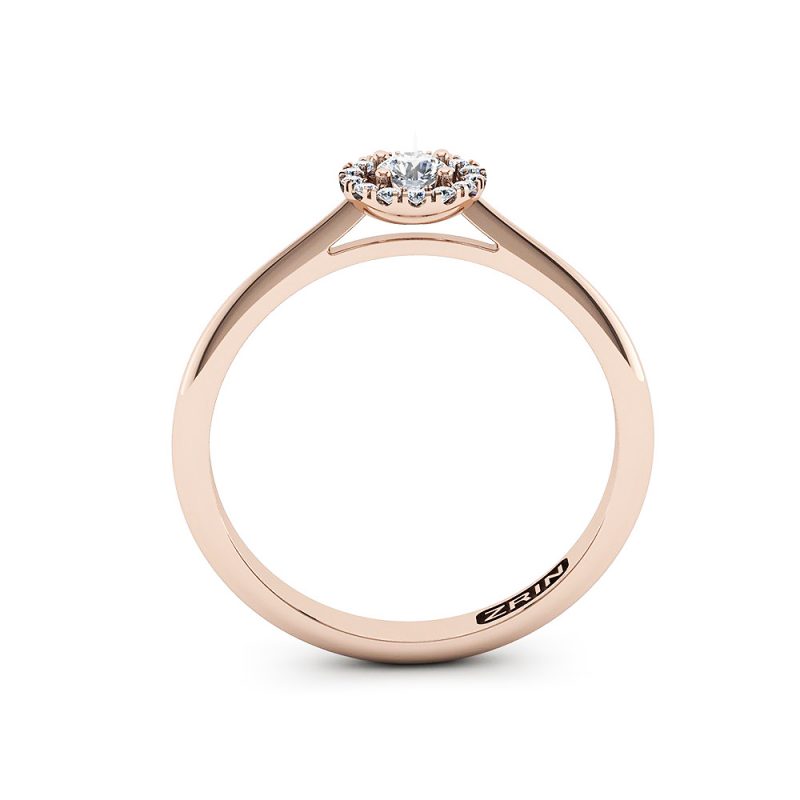 ZRIN engagement ring model 491, red gold