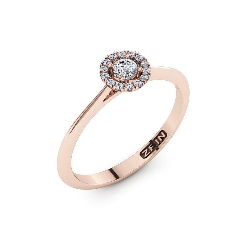ZRIN engagement ring model 491, red gold