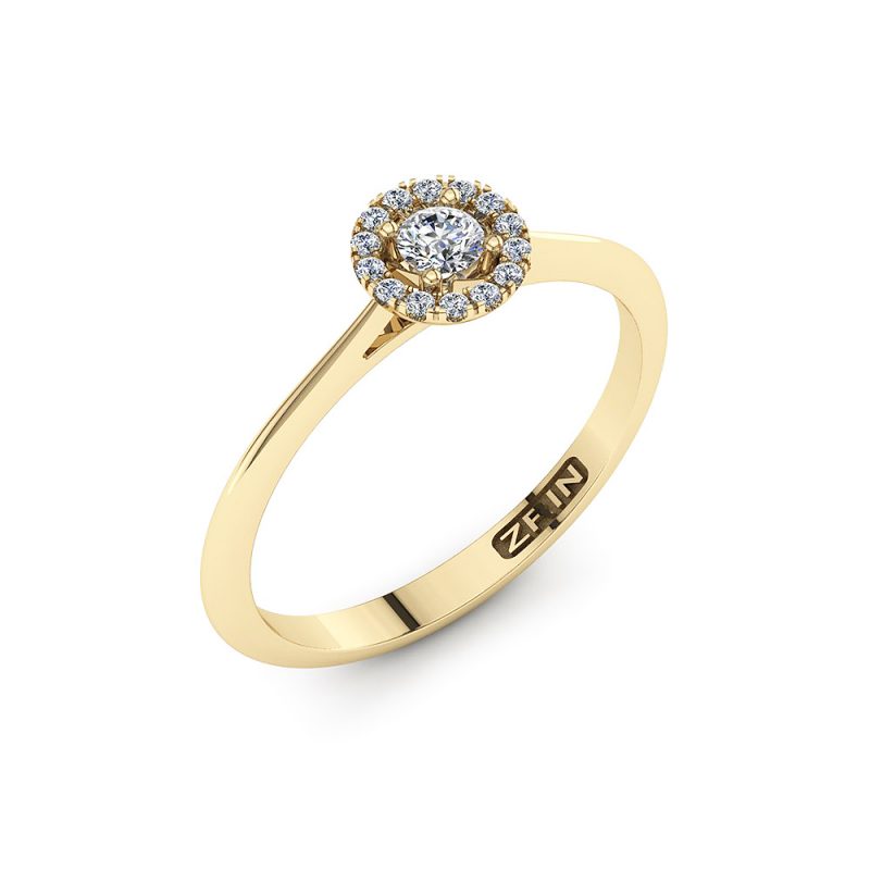 ZRIN engagement ring model 491, yellow gold