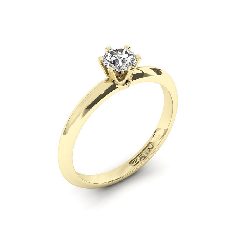 Verlobungsring ZRIN Modell 533-4 aus Gelbgold