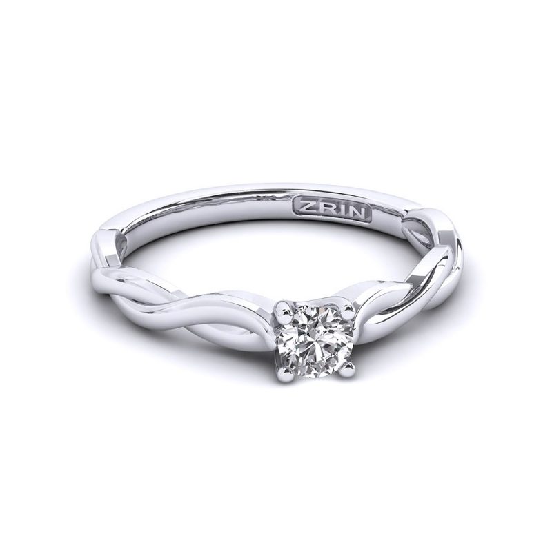 ZRIN engagement ring model 556, white gold