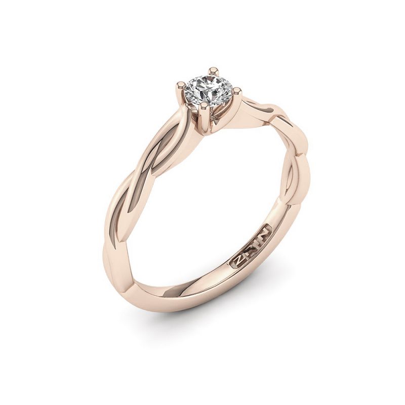 ZRIN engagement ring model 556, red gold