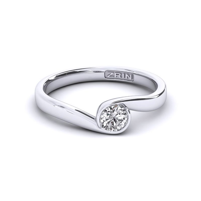 ZRIN engagement ring model 557, white gold
