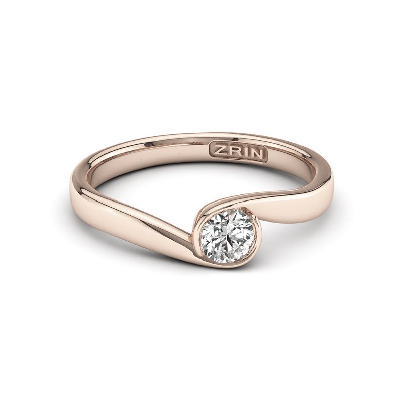 ZRIN engagement ring model 557, red gold