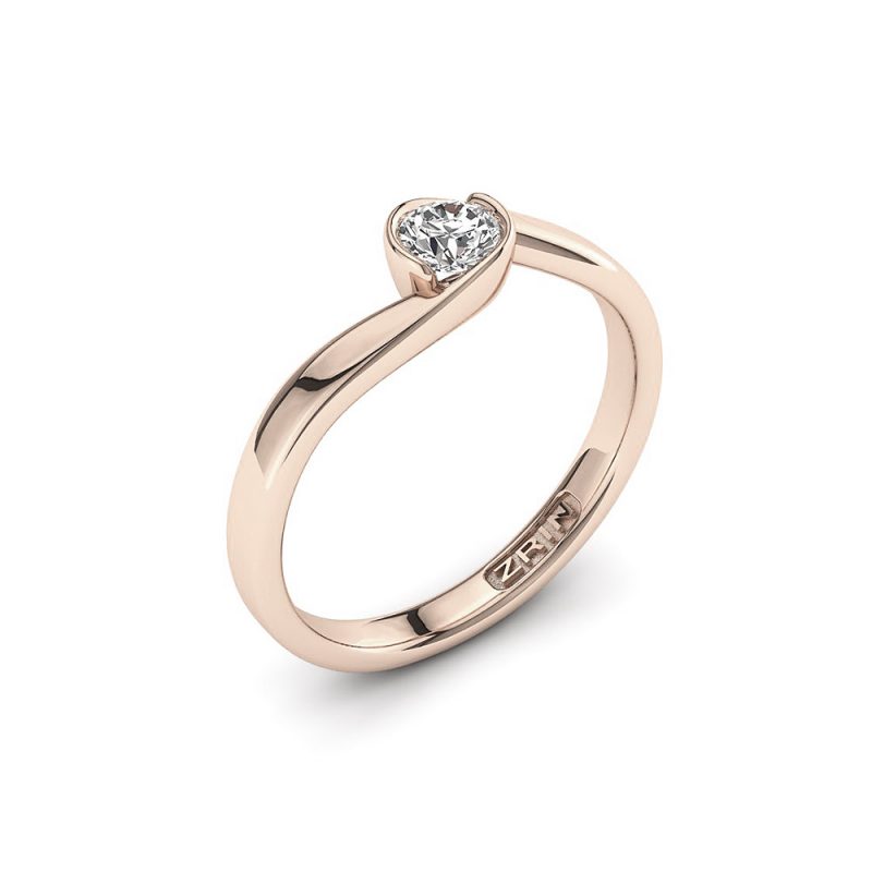ZRIN engagement ring model 557, red gold