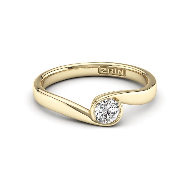 ZRIN engagement ring model 557, yellow gold