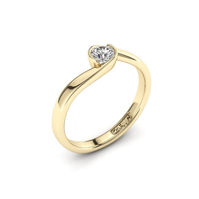 ZRIN engagement ring model 557, yellow gold