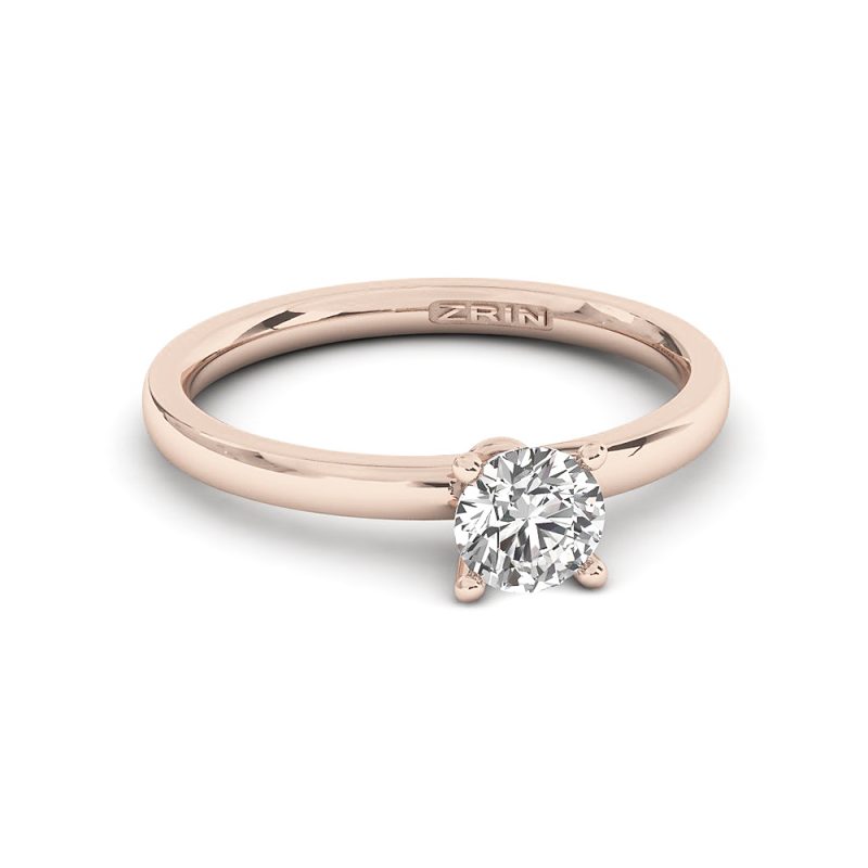 ZRIN engagement ring model 638-1, red gold