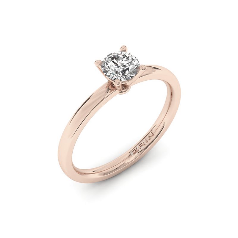 ZRIN engagement ring model 638-1, red gold