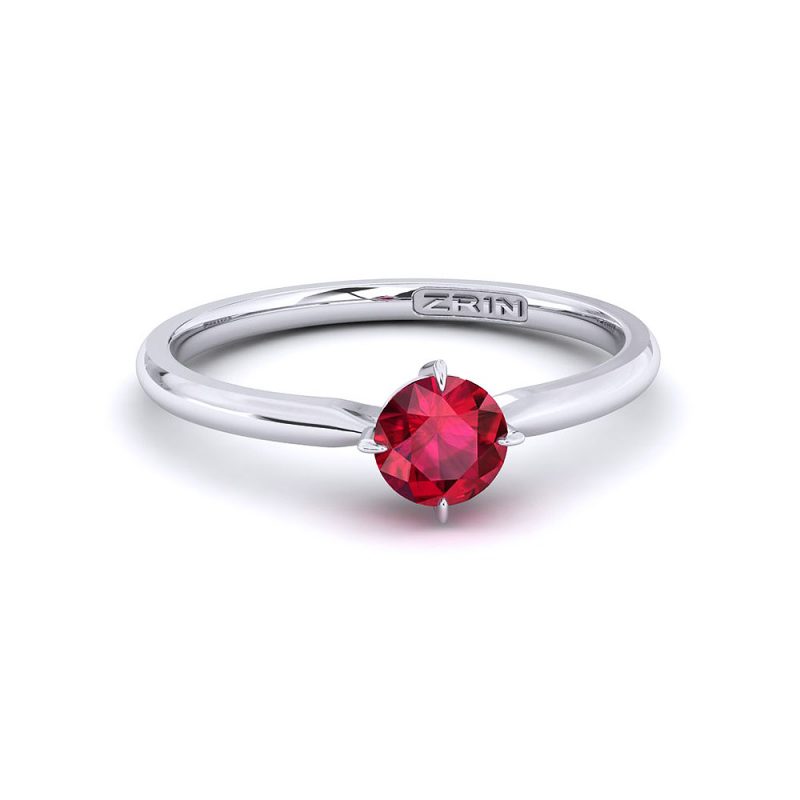 ZRIN engagement ring model 655, white gold